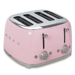 Smeg - 50's Retro 4 Slot Toaster TSF03 Pink